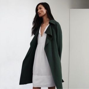 Club Monaco Green Trench XS